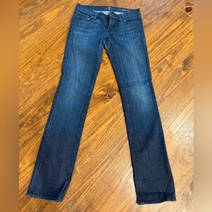 7 For All Mankind Dark Blue Skinny Jeans